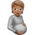 🫄🏽 pregnant person: medium skin tone display on Apple